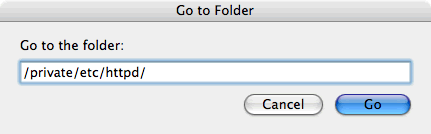 Go to a hidden folder